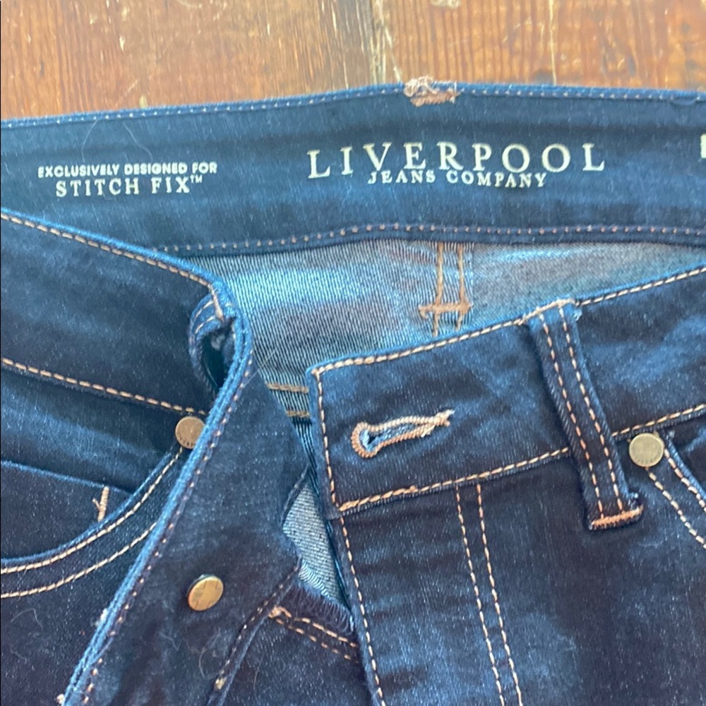 Liverpool darkwash jeans, size 6